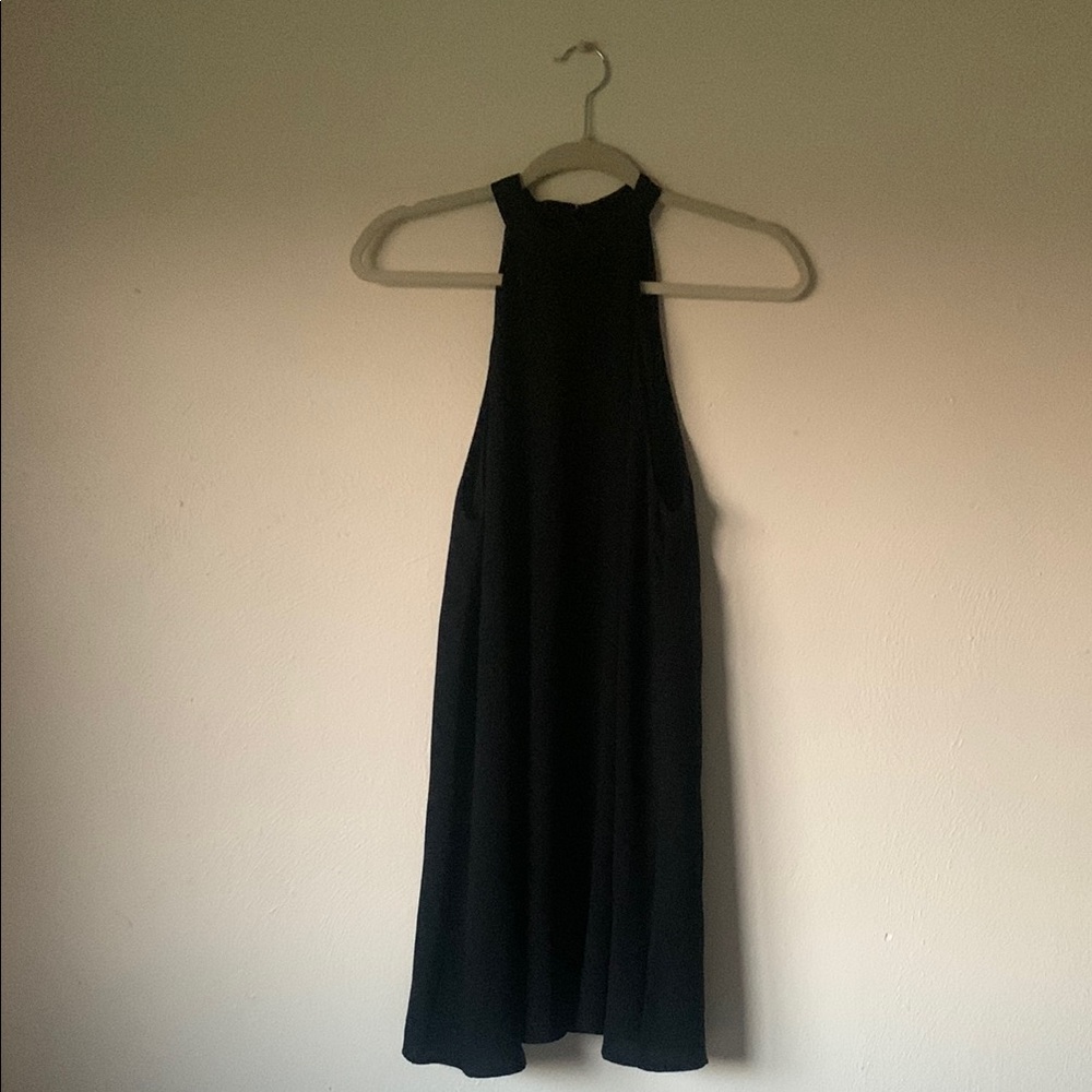 Elegant Black Sleeveless Halter Dress